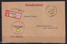 AJ403) Deutsche Besetzung II. WK Ukraine Krim R-Beleg Einschreiben Feldpost