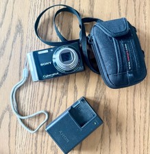 Sony CyberShot DSC-W370 14.1 MP Black Digital Camera With Case, Charger, Tested
