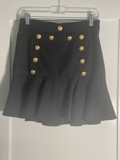 Veronica Beard Mini Skirt With Gold Button Detail Sz 4 28 waist
