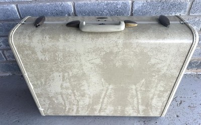 Vintage Samsonite Suitcase USA Shwayder Bros Ivory Hard Case 21  
