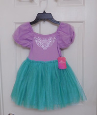 NWT Disney Princess Little Mermaid Ariel Purple Green Sparkly Tutu Dress 4t 5t