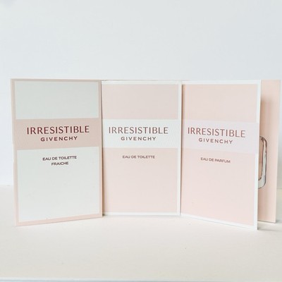 Givenchy Irresistible Perfume 3pc Sample Set 1.5ml each   EDP, EDT, Fraiche