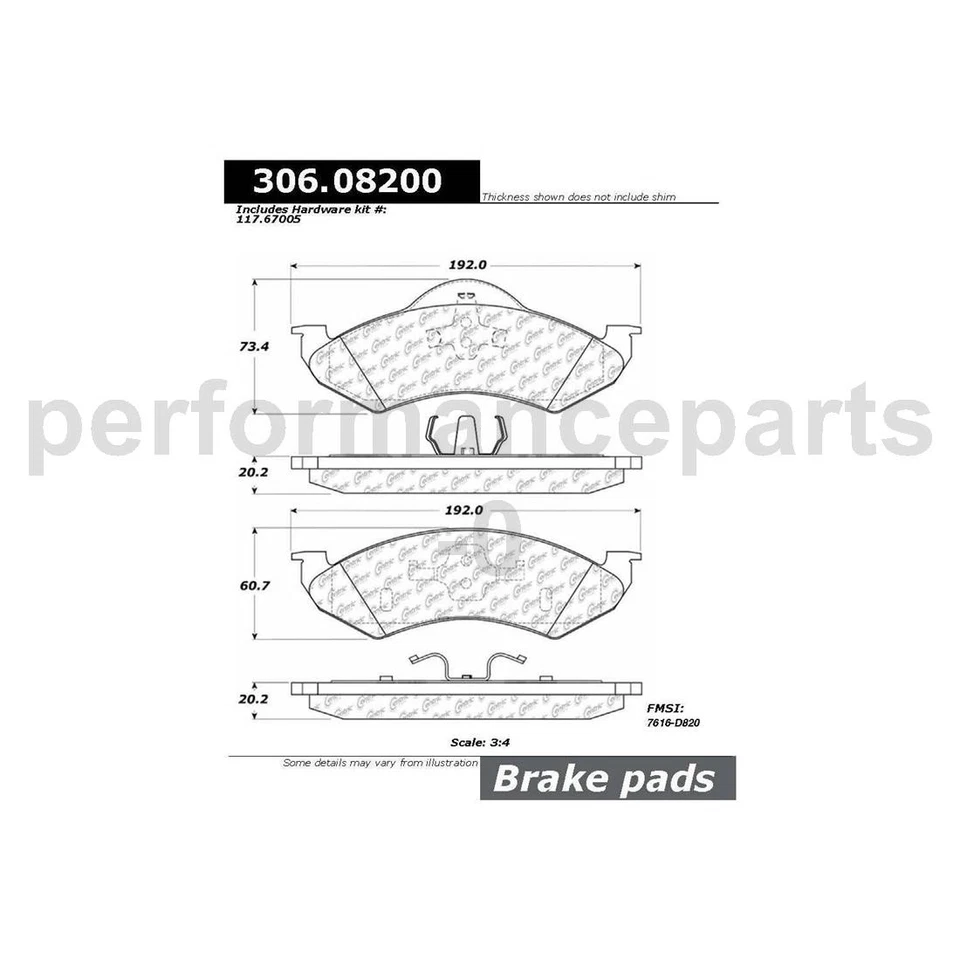 Juego de pastillas de freno de disco delanteras rotor de freno de disco para Dodge Dakota 2000 2001 2002 Foto 3 de 4