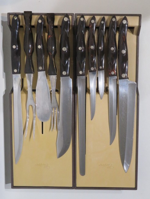 Cutco #1800C (Classic Handles) Homemaker Knife Set w/Trays 10 Pc w/French Chef