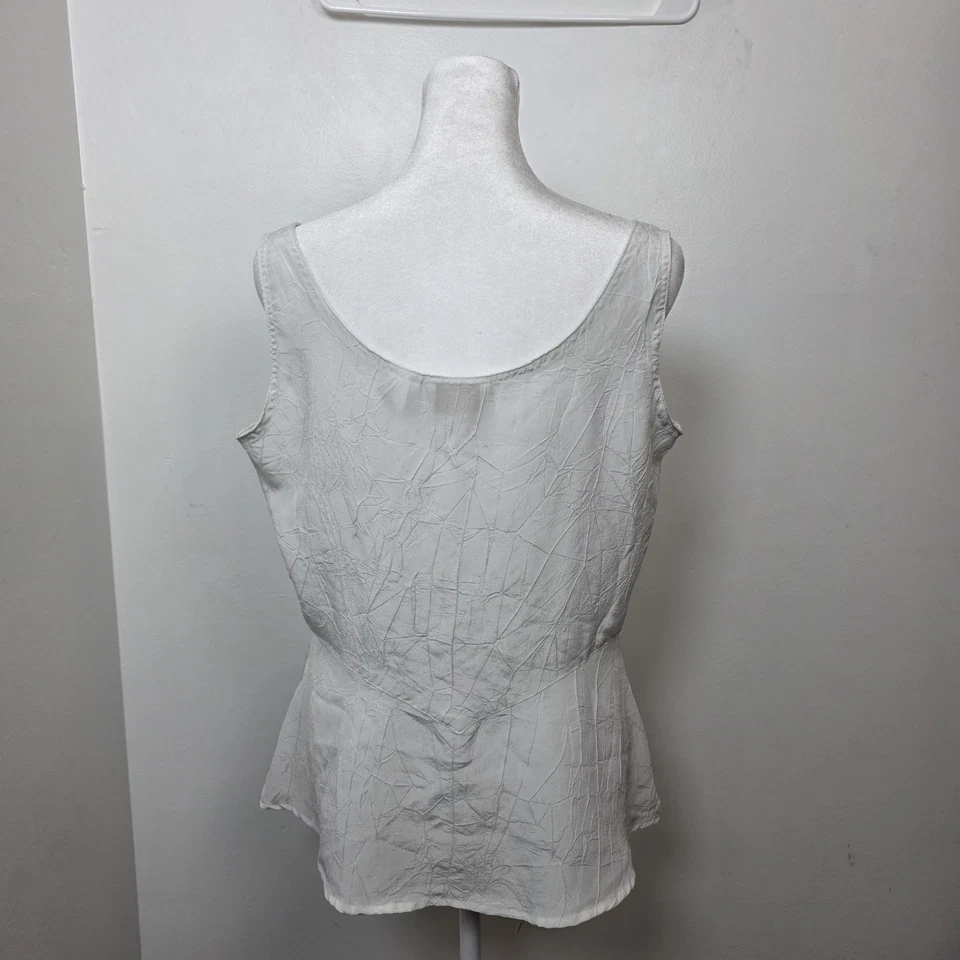 Camiseta sin mangas vintage Victoria's Secret blanca bordada años 90 Angel Coquette Peplum talla M Foto 4 de 4