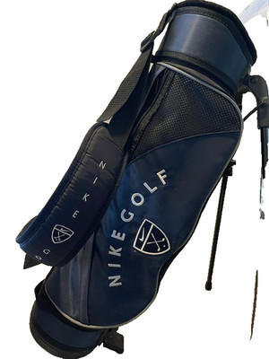 Nike Golf Bag 1 Strap Carry Stand Bag 3 Way  Youth Kis  Blue, Black Gray  27''