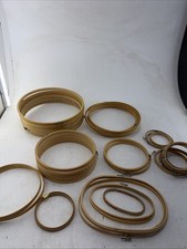 Lot of 29 Wood  4 Plastic Embroidery Hoops Cross Stitch Needlework Most Vintage