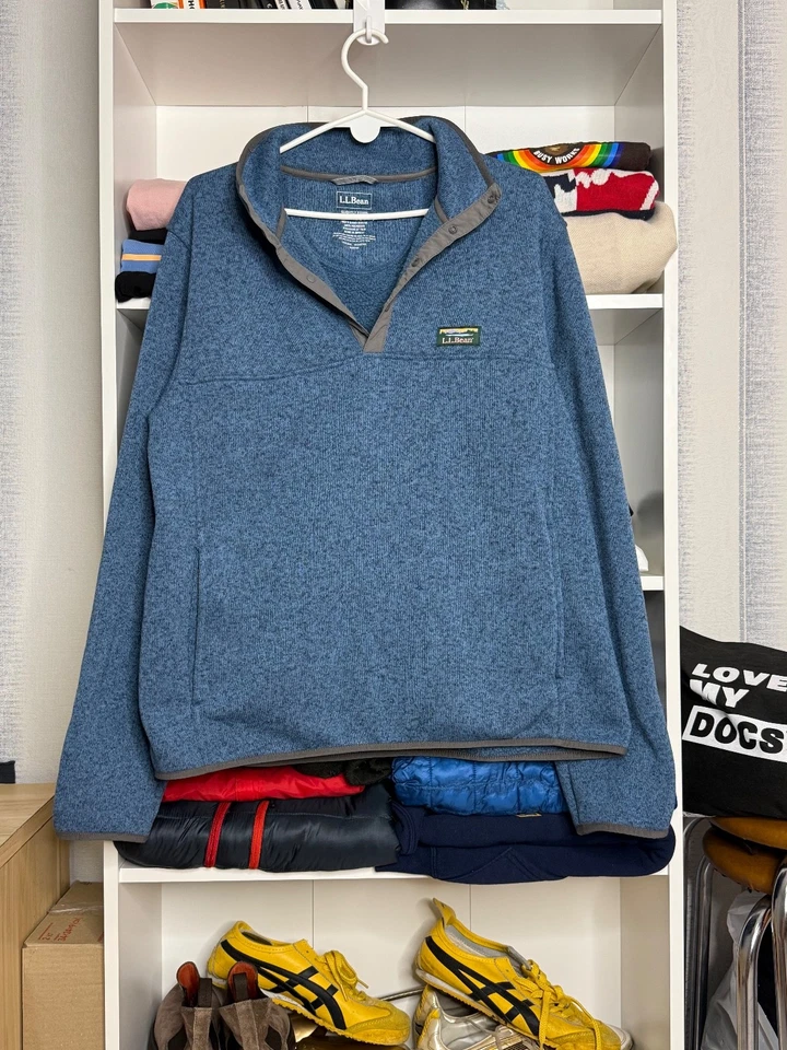L.L.Bean blue mens fleece jacket size L - Image 2 of 4