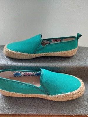 Emu Größe 5 Gummi Espadrille Slipper Schuhe grün neu mit Karton