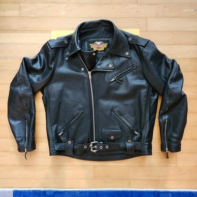 Vintage Harley Davidson Leather Jacket Mens XL USA Shovelhead  90s