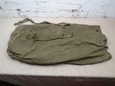 Vintage Duffel Bag Vietnam Era 60s/70s Olive Green US Military Army Canvas Strap