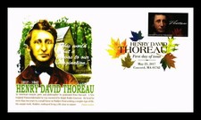 Dr Jim Stamps Henry David Thoreau 2017 Panda Cachets First Day Cover