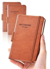 AISBUGUR Pocket Notebook Small Notebook 2-Pack, 3.5" x 5.5" Pocket Notebooks ...