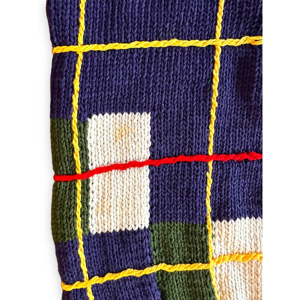 Suéter Vintage Berek Marta D Tejido a Mano Floral a Cuadros 89 Grandmacore Granny Foto 3 de 4