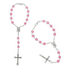 Car Rosary for Rearview Mirror, 2PCS Personalized Rear View Cross Blessing