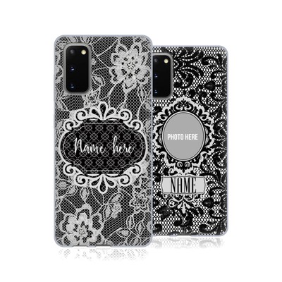 CUSTOM CUSTOMIZED PERSONALIZED BLACK LACES SOFT GEL CASE FOR SAMSUNG PHONES 1