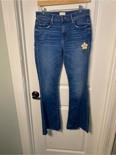 MOTHER The Weekender Fray Flare Jeans with Ye...