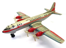 Nomura American Airlines Electra II Tin Airplane Toy Japan TN Vtg Not Working