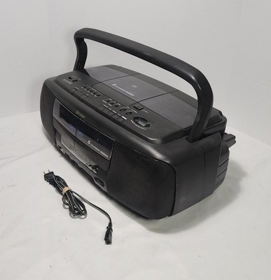 Vtg SHARP WQ-CH400 Dual Cassette + CD Player + AM/FM Radio BOOM