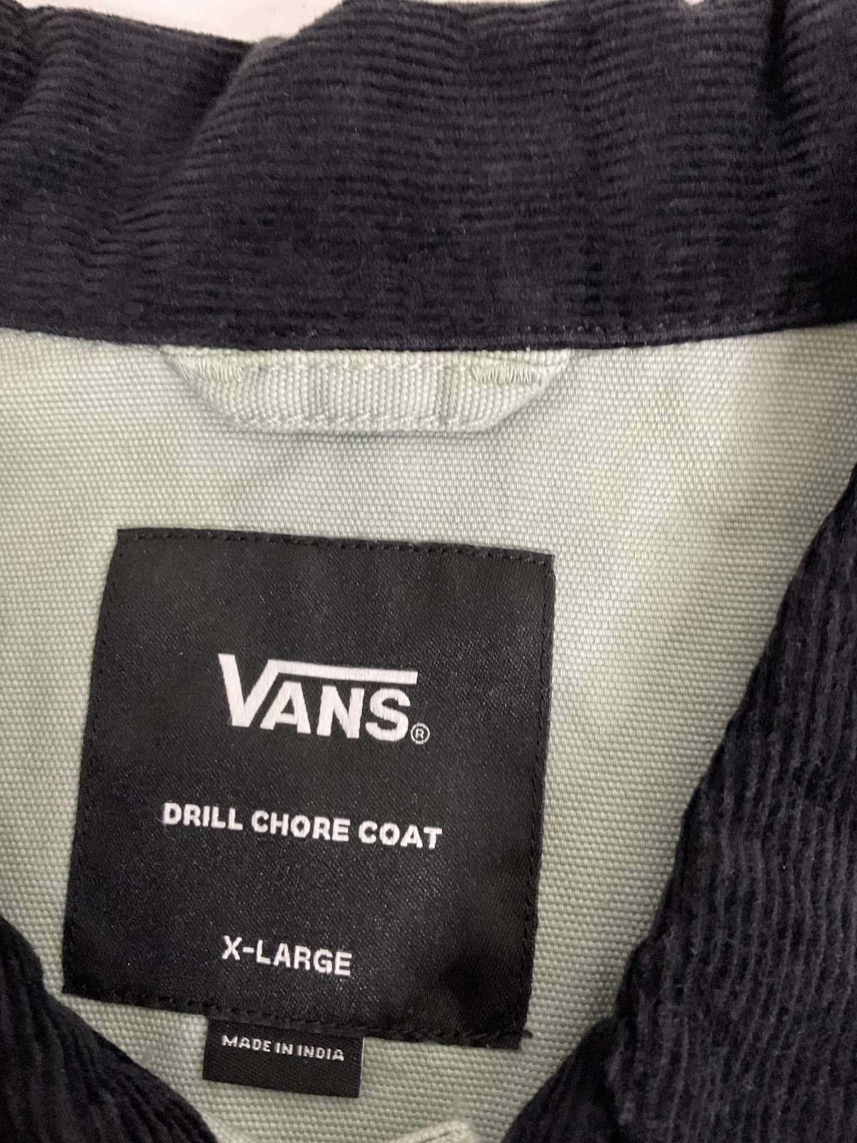 Vans Men's Drill Chore Corduroy Collar Coat Jacket Light Blue Size XL image 7