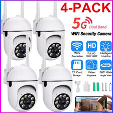 4 Pack Wireless 5G WiFi 1080P Security Camera System Smart Outdoor Night Vision