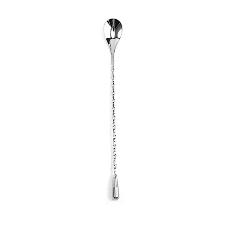 Stainless Steel Spiral Bar Spoon Easy Use Ergonomic Design Handle Durable Tool