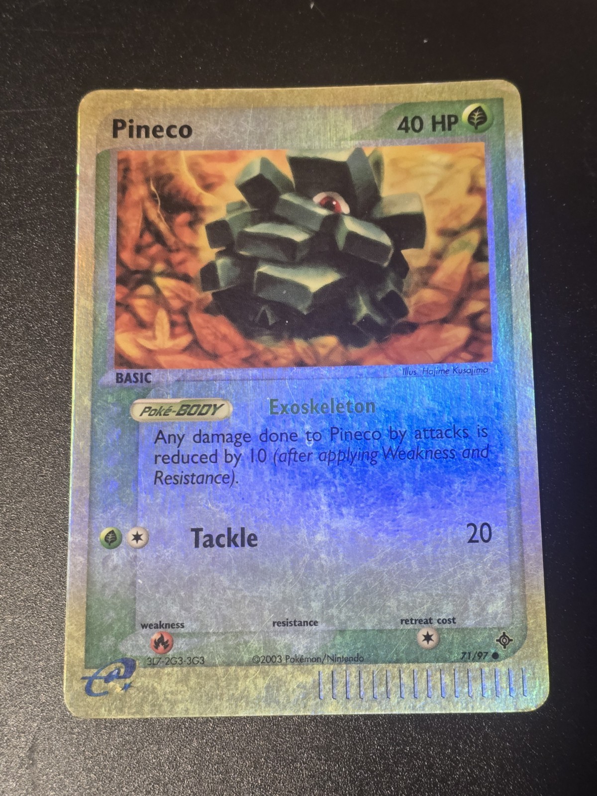Pineco 71/97 Ex Dragon Reverse Holo Vintage Pokemon Card 
