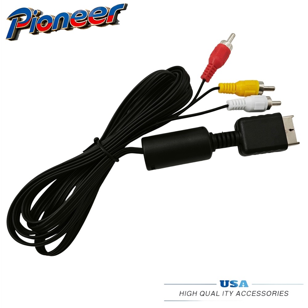6 Feet AV to RCA Audio Video Composite Cable Cord For Sony PS1 PS2 PS3 PS3 Slim