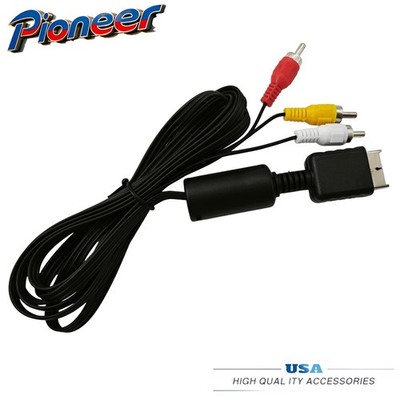 6 Feet AV to RCA Audio Video Composite Cable Cord For Sony PS1 PS2 PS3 PS3 Slim