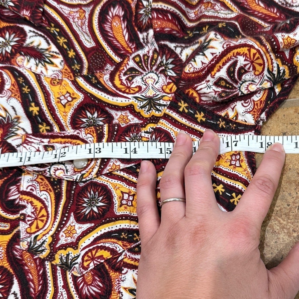 Patagonia Women’s Paisley Organic Cotton Flannel Shirt Small S Western Snap Fron thumbnail 4