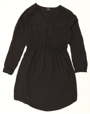Mossimo Damen Pullover Shirt Kleid UK 16 Large schwarz Polyester CS04