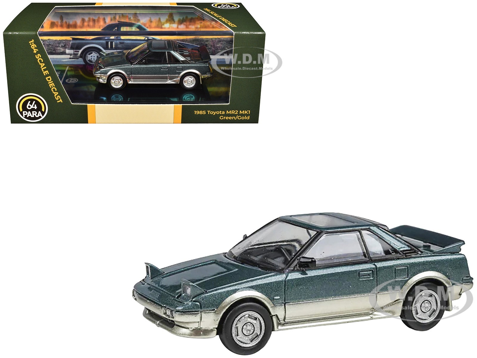 1985 TOYOTA MR2 MK1 GREEN - GOLD 164 PARAGON PA-55368 4690₽
