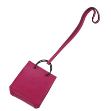 Hermes Sac Orange Bag Charm Rose Mexico Lambskin Used 2020 Y Mark From Japan