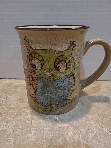 Mama and Baby Owl Pottery Coffee Tea Cup Mug Large 16 oz