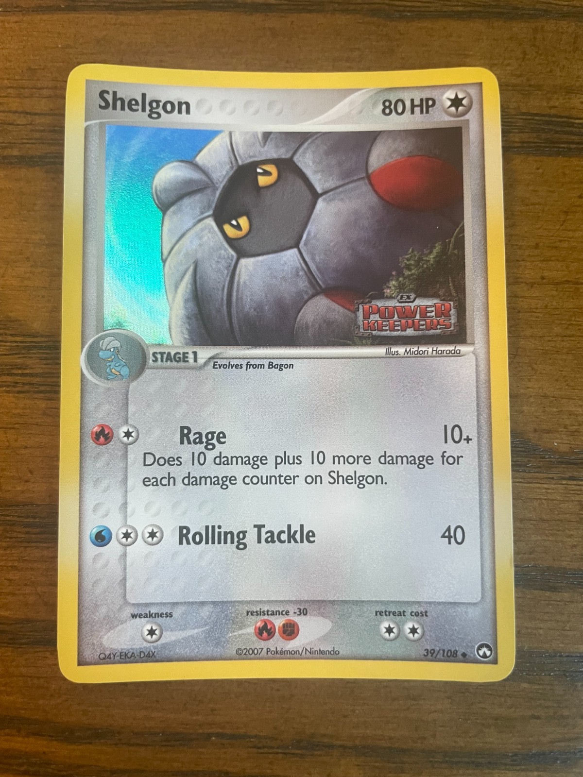 Shelgon 39/108 Reverse Holo Stamped EX Power Keepers 2007 Pokemon Card English