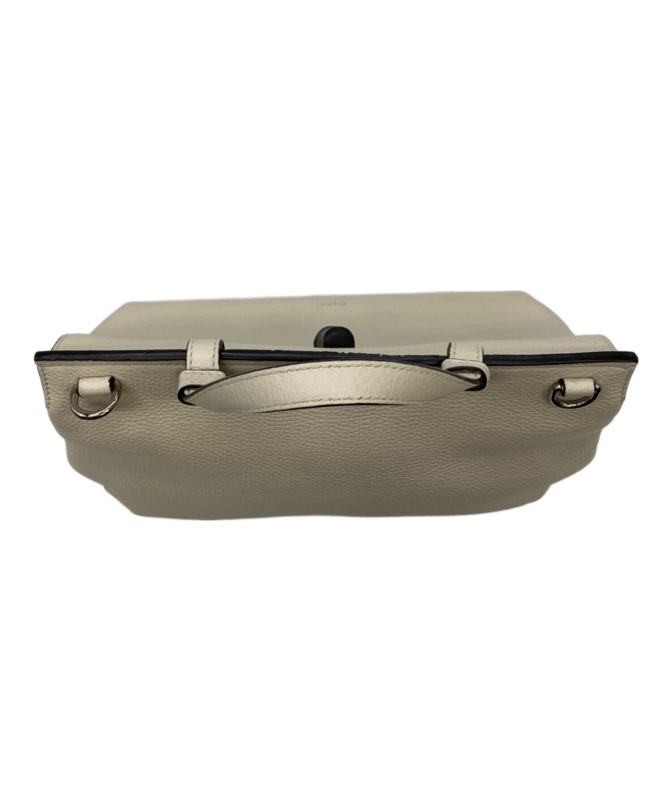 Gucci Bamboo Daily Medium Handbag Ivory Leather 392013 Italy Shoulder SN2574 thumbnail 7