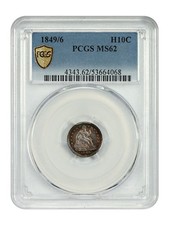 1849/6 H10C PCGS MS62 - Liberty Seated Half Dime