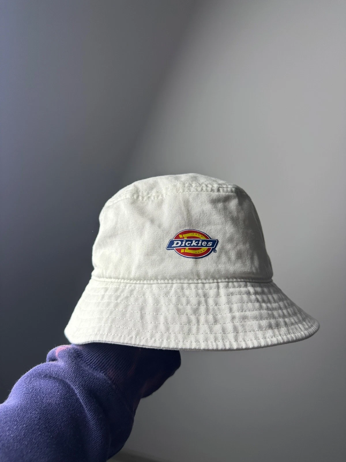 Dickies White Bucket Hat L/XL Cotton Casual Streetwear Unisex Summer Cap