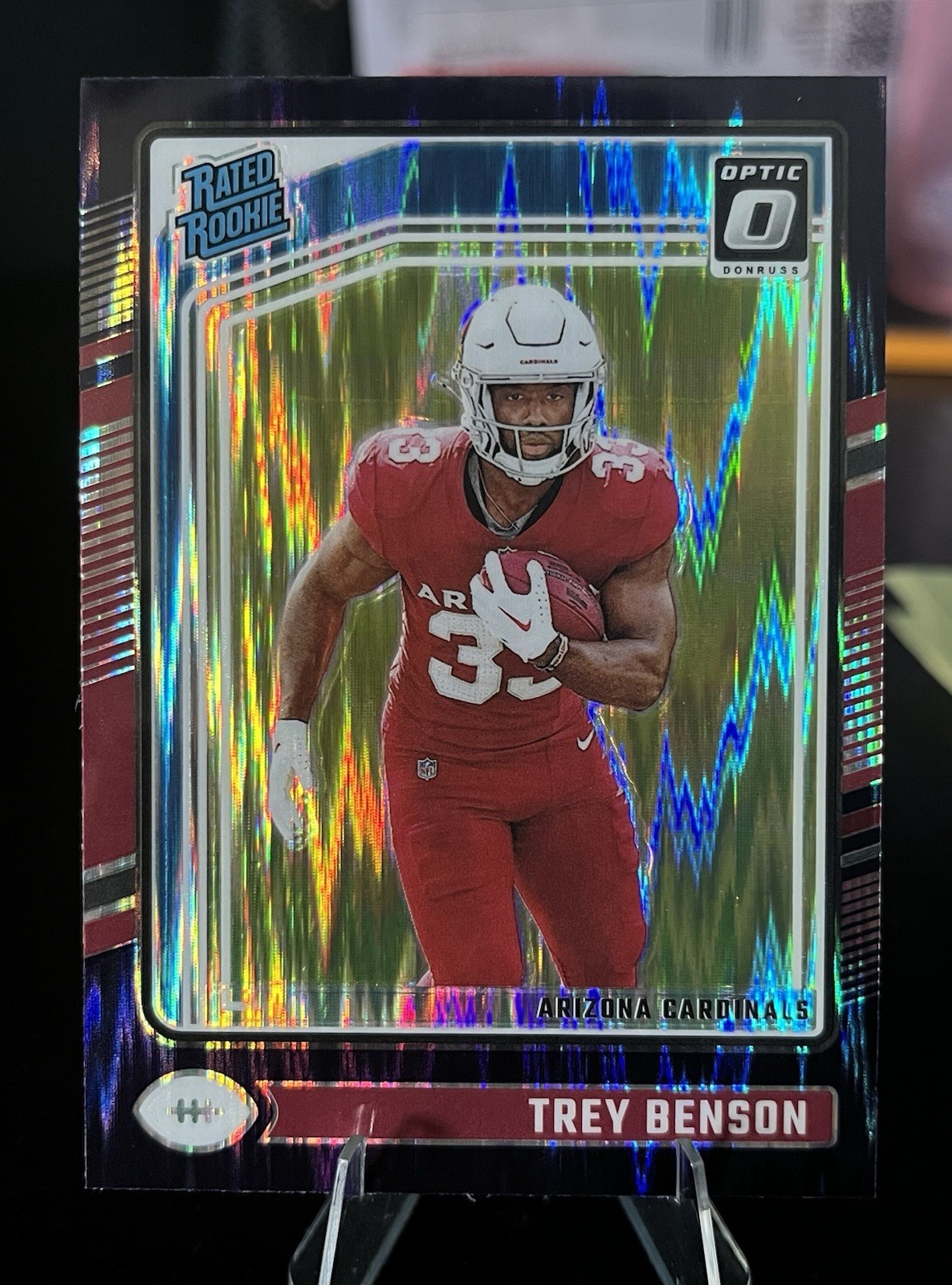 2024 Donruss Optic - Rated Rookie Trey Benson #293 Purple Shock Prizm (RC)