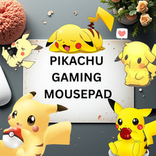 Pikachu Large Gaming Mousepad Keyboard Mat Non-Slip Rubber Base Smooth