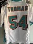 Zach Thomas Signed Miami Dolphins #54 White Original Football Jersey