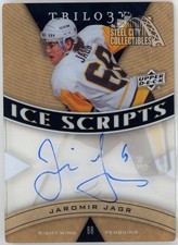 Jaromir Jagr 2012-13 Upper Deck Trilogy Ice Scripts Autograph Card #IS-JJ