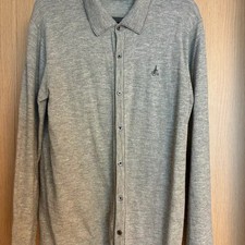 Poloblue Men's Grey Long Sleeve Collar Cardigan  Size 95