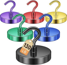 Strong Magnetic Hooks Heavy Duty, Mixed-Color Magnet Hooks for Cruise Cabin, 130