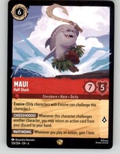 Disney Lorcana Azurite Sea Maui Half-Shark Legendary 124 NM/NP