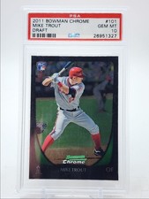 MIKE TROUT 2011 BOWMAN CHROME DRAFT ROOKIE ANGELS RC PSA 10 Q2687