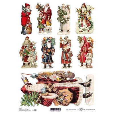 ITD Reispapier Decoupage Bastelpapier Softpapier, Nikolaus R1300