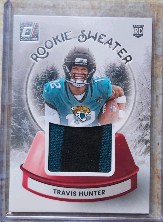 2024 Panini Donruss RC Travis Hunter Rookie Sweater Patch Jacksonville Jaguars