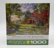 Eurographics 1000 Piece Jigsaw Puzzle "Evening At The Barnyard" ~ Sealed