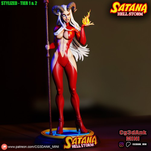 Satana Statue 3D Print Unpainted/Unassembled - Picture 2 of 20